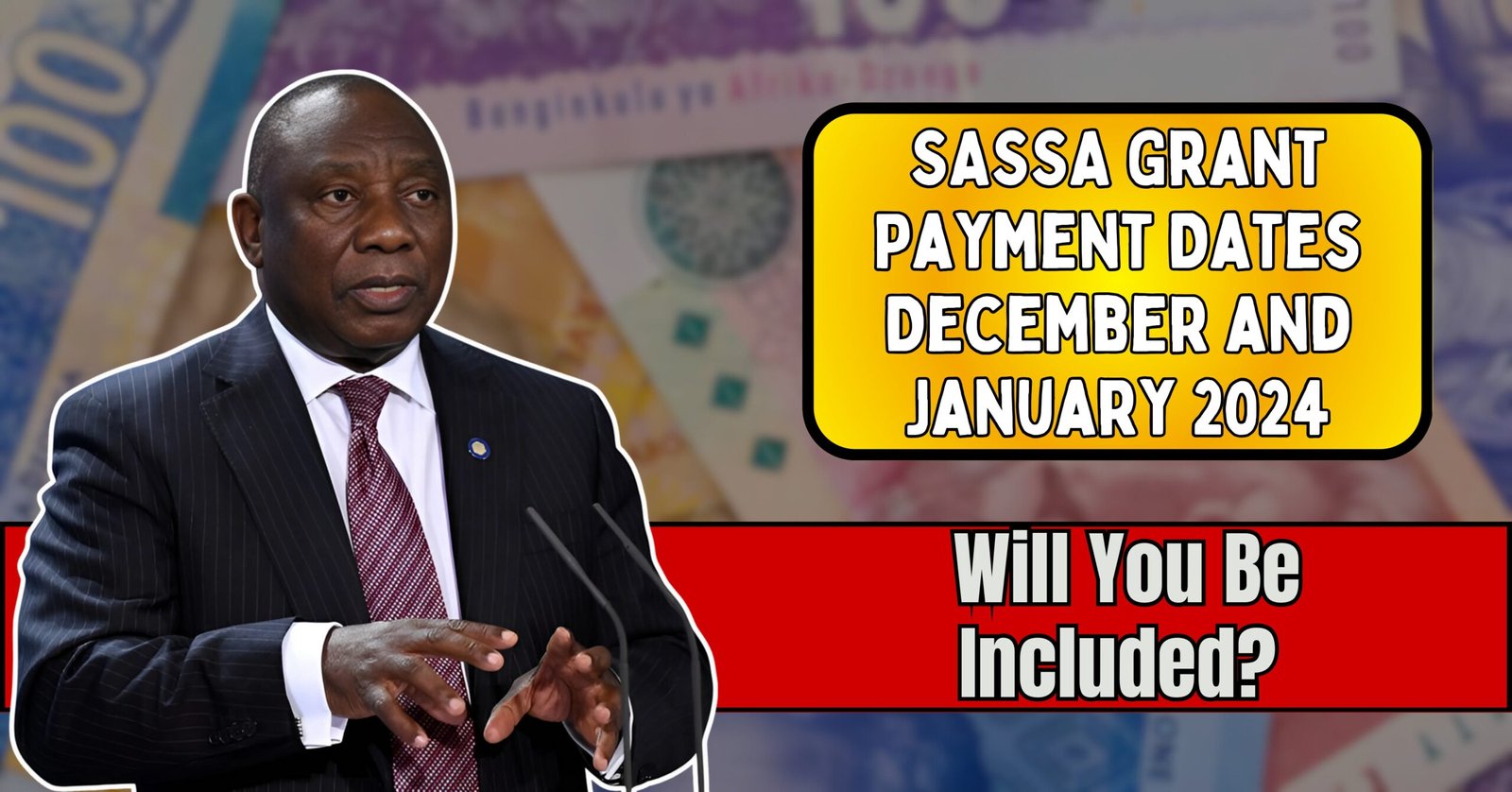 SASSA Grant Payment Dates December and January 2024