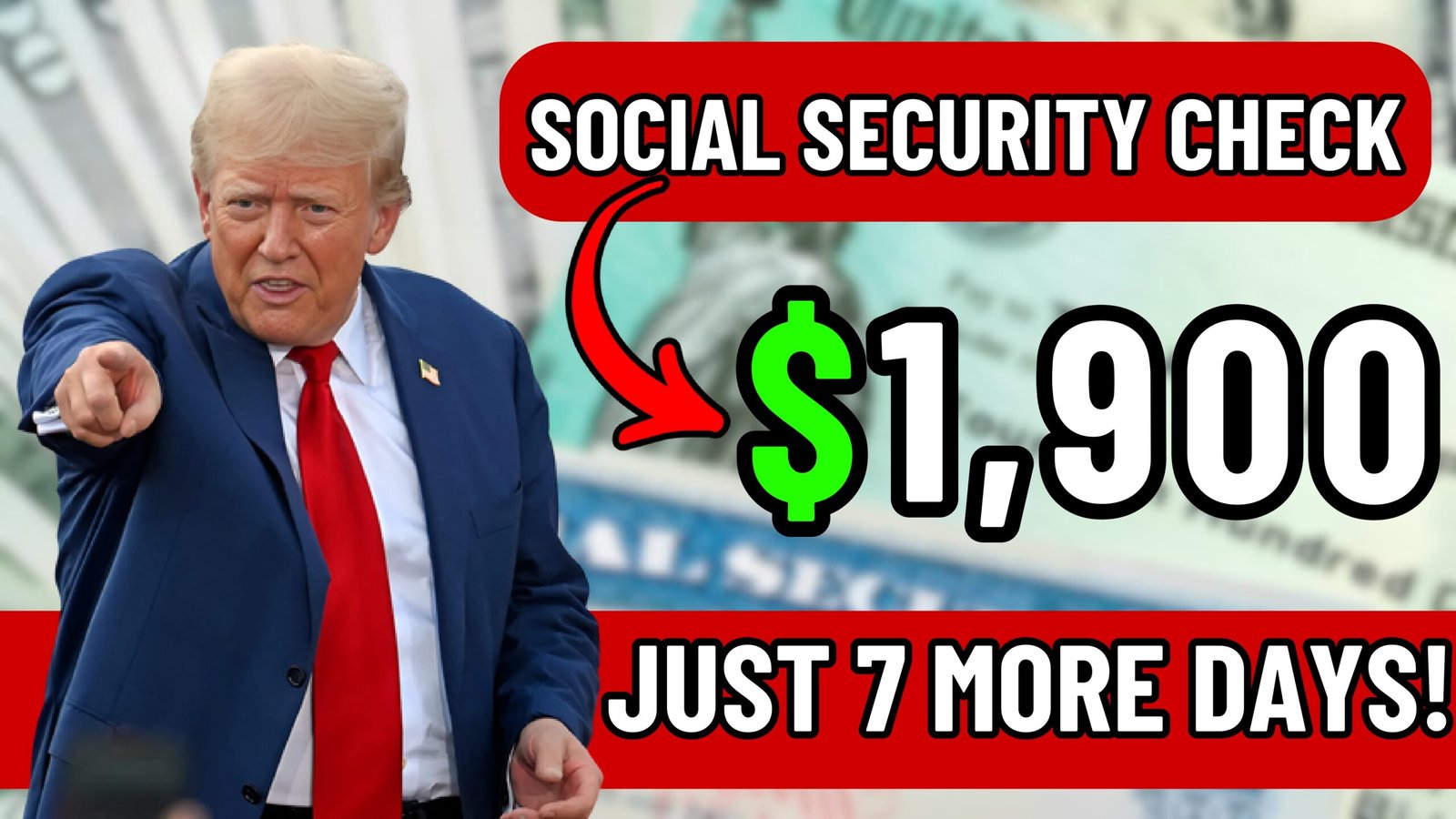 Social Security check of 1,900